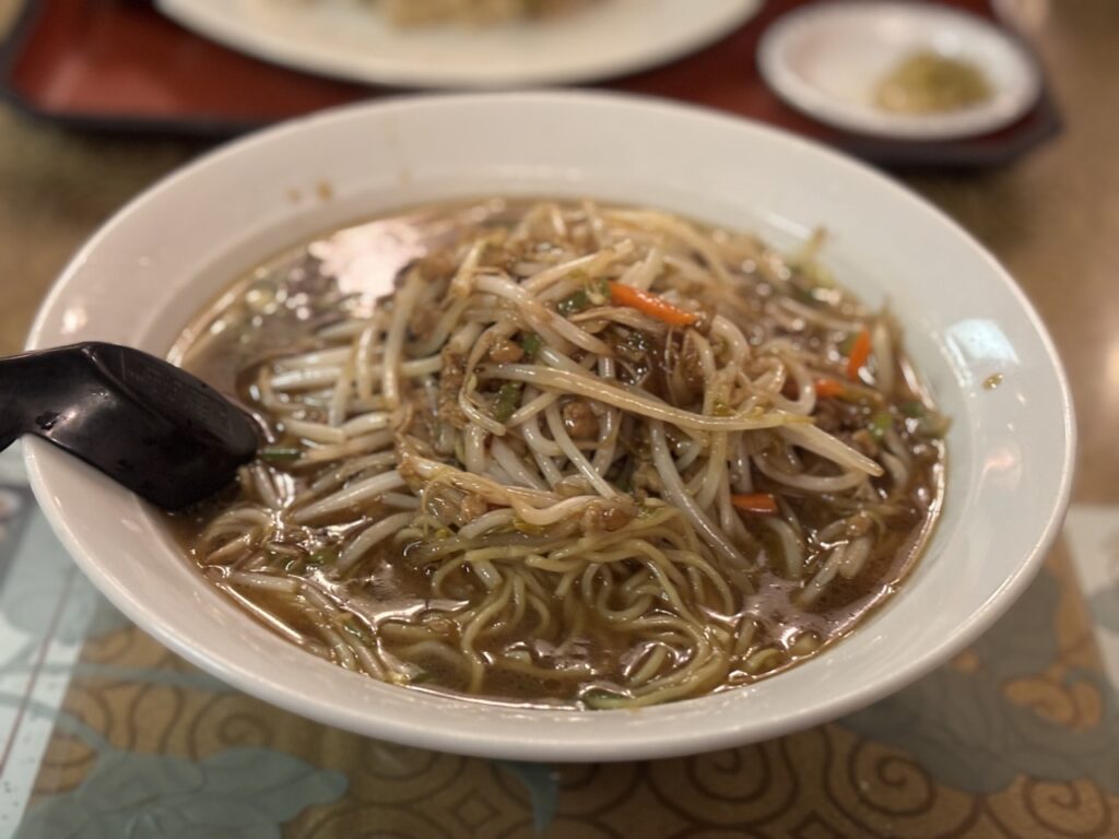 又来軒岡山駅前店　2025年6月　メニュー　もやしラーメン